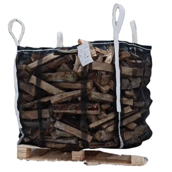 UV Firewood Bulk Bag Customizable Printing 100*100*150cm For Firewood Ventilated 4 Sides