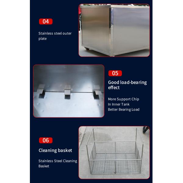 Industrial PCB Sonic Cleaning Machine 100L 40Khz with Three Tank