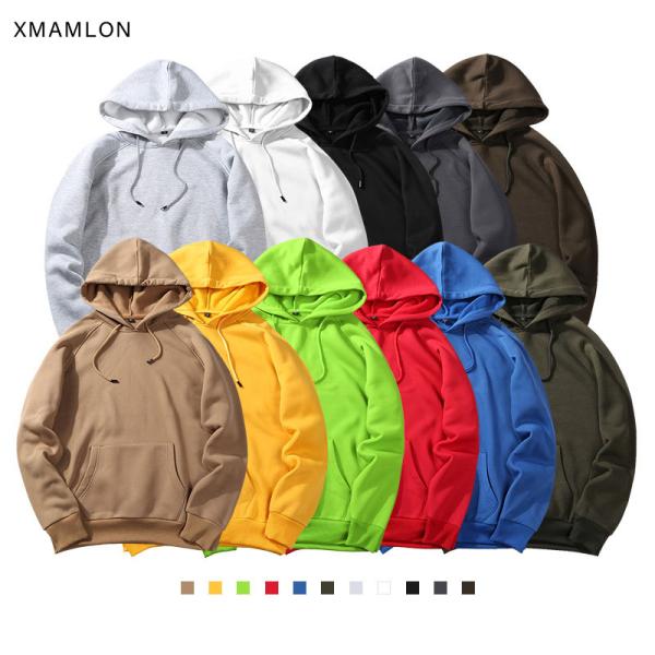 Men's Plus-size Hooded Sweatshirt Winter Streetman Loose White Fleece with Custom Print