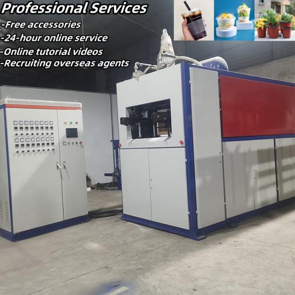 Máquina de fabricación de vasos de plástico desechables usados Copas de helado Máquina de termoformado de plástico