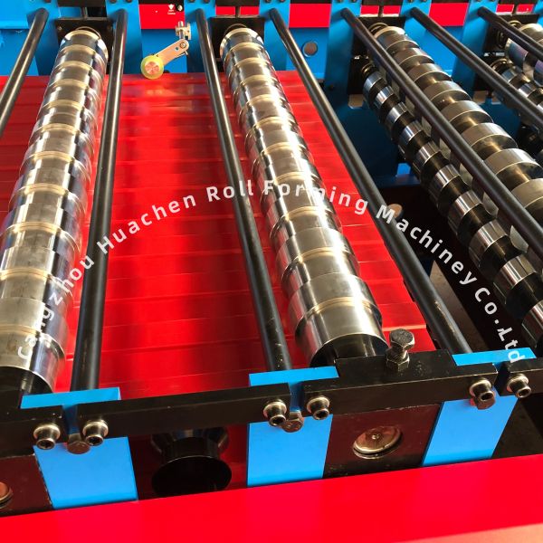 Lightweight Aluminum Roof Panel Roll Forming Machine with Panasonic PLC Control and 1250mm Material Width