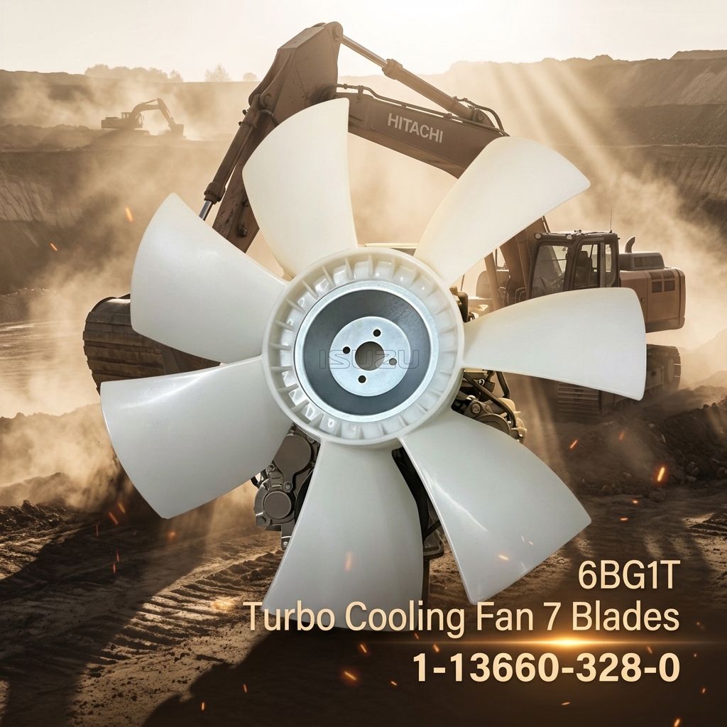 6BG1T Turbo Diesel Engine Cooling Fan 7 Blades 1-13660-328-0 8-94483-897-1 Hitachi Excavator Heavy Duty Radiator Fan