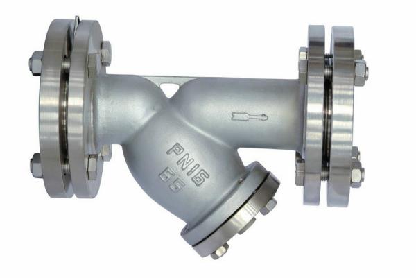 Y Type 40A PN16 Water Meter Strainer Carbon Steel 125 Mesh NBR O - Ring