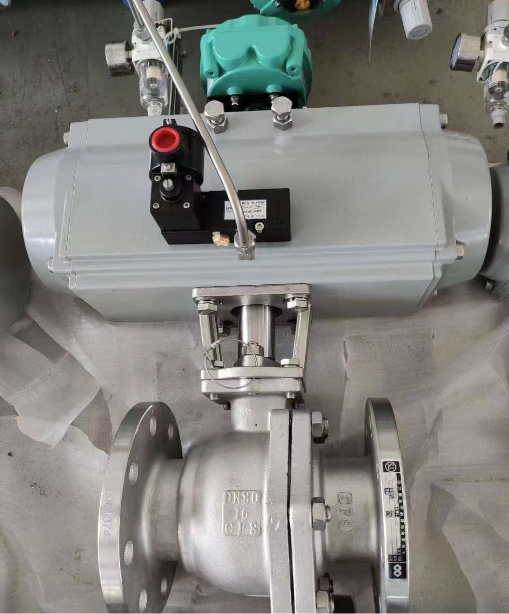Aluminum Alloy Pneumatic Ball Valve Rotary Pneumatic Operated Ball Valves