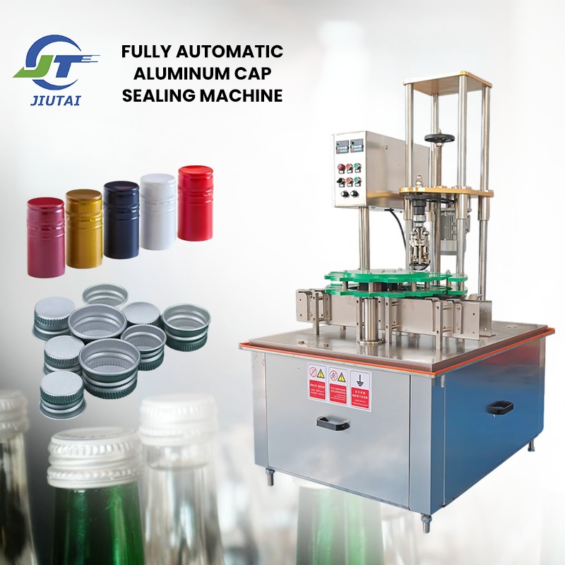 Automatic Aluminum Caps Bottle Screw Capping Sealing Machine for Glass Containers With Ropp System Cap Lifter