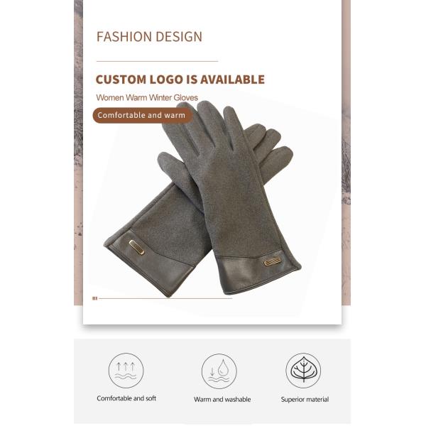 Pu Riding Warmest Winter Mittens 22x16cm Men And Women