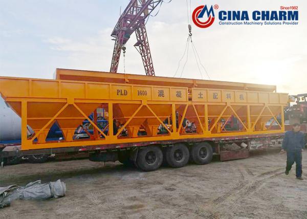 Pld1600 Three Bins Concrete Batching Machine , Cement Aggregate Batcher