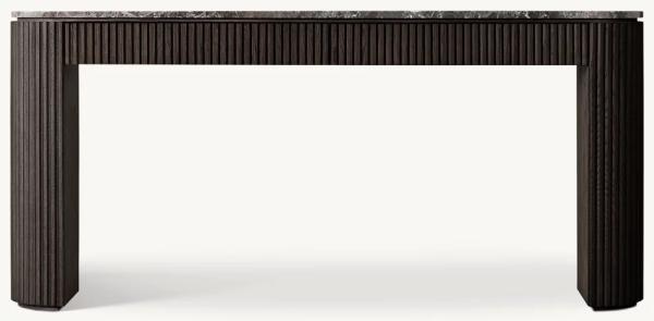 Modern Bedroom Walnut Console Table With Roller Shutter Door Cabinet