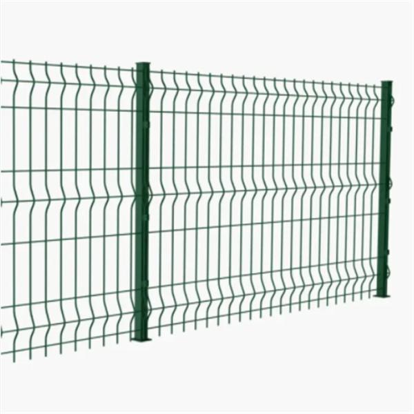 Green PVC Coated 3D Curved Fence with 50x200mm Mesh and Hot Dip Galvanized Welded Wire Mesh Garden Fence Panel