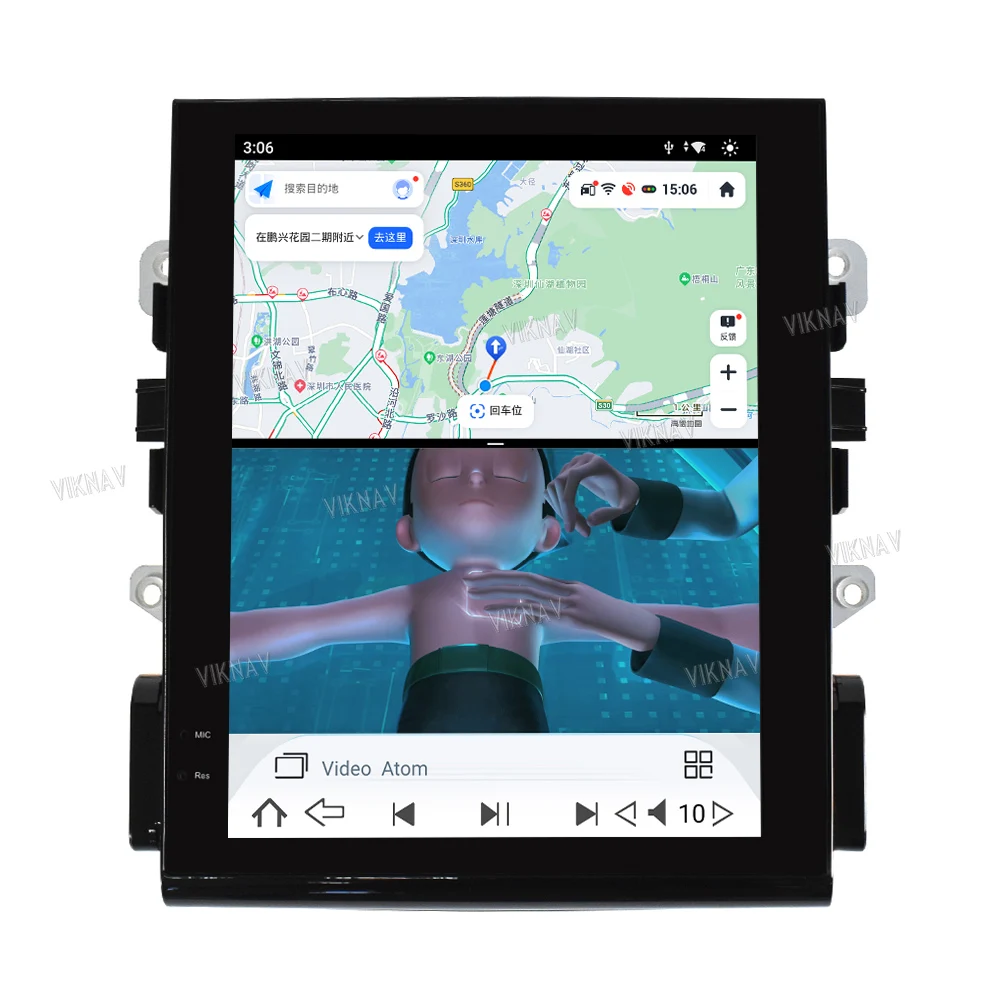 Авторадио Viknav Для Porsche Macan (2010-2015) 10,4 дюйма Авто вертикальный экран Carplay GPS навигация Мультимедийный проигрыватель