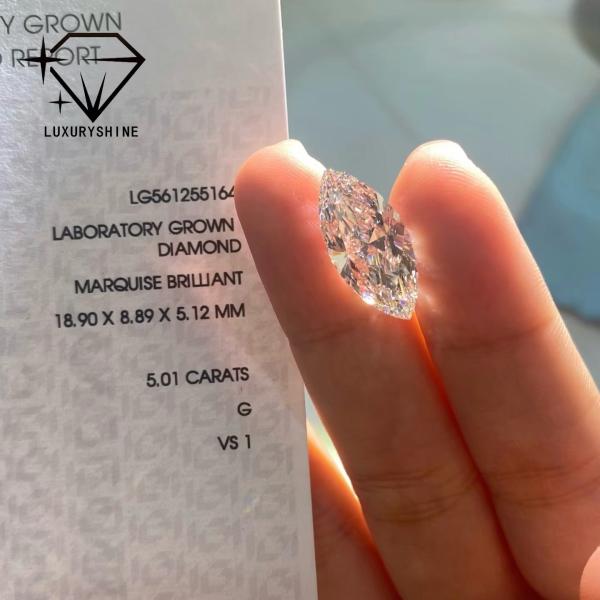 Lab Grown Marquise Diamond VVS-VS D-F Color IGI Certified