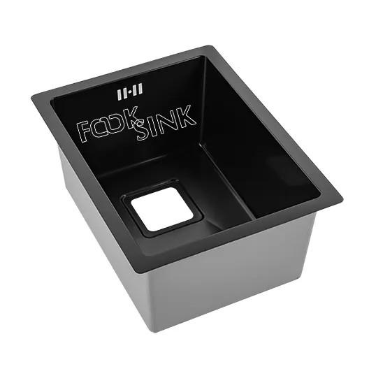Customize Undermount Single Bowl Kitchen Sink Stainless Steel Matt Black Nano surface