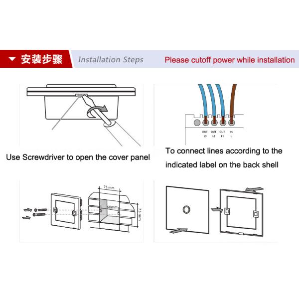 Safe Touch dimmer Switch tempered glass crystal panel wall controller switch for osram lamp dimmable led lights