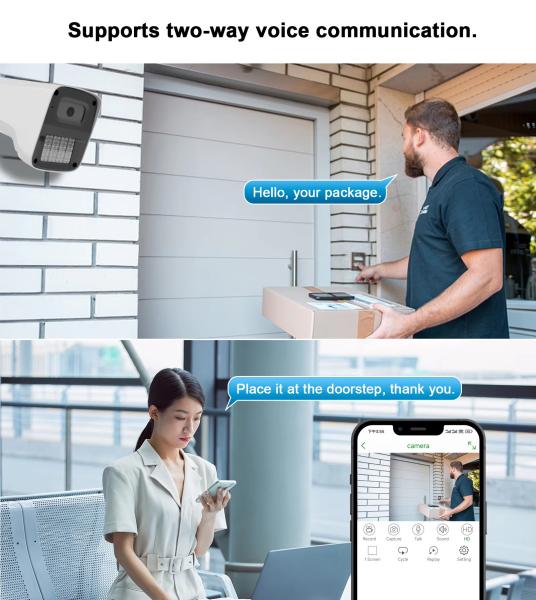 Waterproof CCTV Camera Security Ip Camara Two Way Audio Night Vision 4MP 5MP HD IP PoE CCTV Bullet Camera