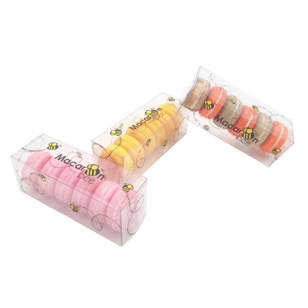 Plastic  PVC PET candy cookie custom 6pcs macaron packing gift packaging box Wholesale