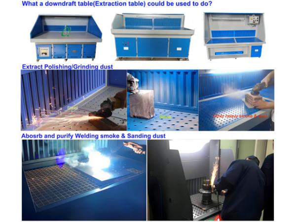 Industrial Downdraft Bench for Metal Polishing Dust Collection