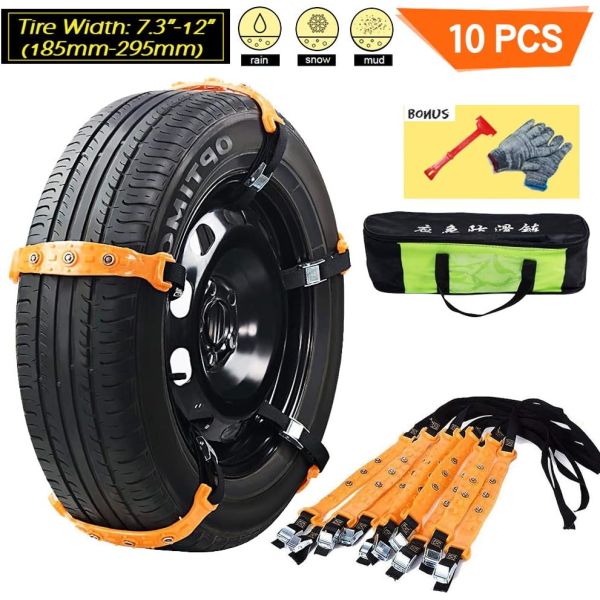 Releasable Anti Slip Tire Belt Safe Weather Resistant High Durability