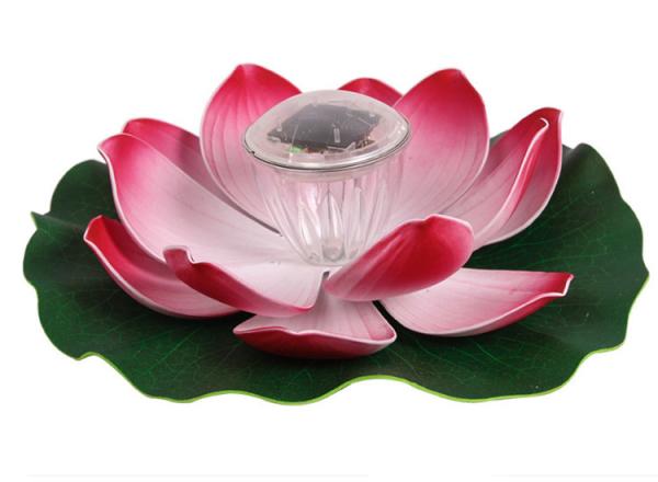 Solar energy lotus lamp colorful gradual outdoor pool pond artificial lake decorative lotus landscape lamp