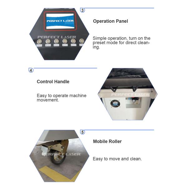 Perfect Laser 1000W 1500W 2000W 3000W Handheld Double-head Metal Materials Carbon Steel Plates Fiber Laser Cleaning Machine