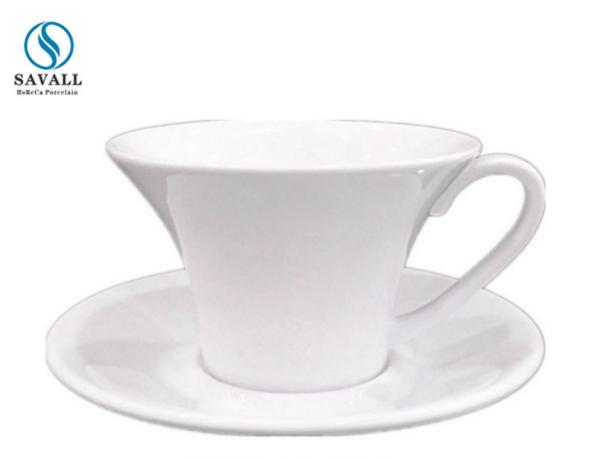 Savall Horeca Oem Porcelain Coffee Cup Hotel Restaurant Ceramic Coffee Cup And Saucer
