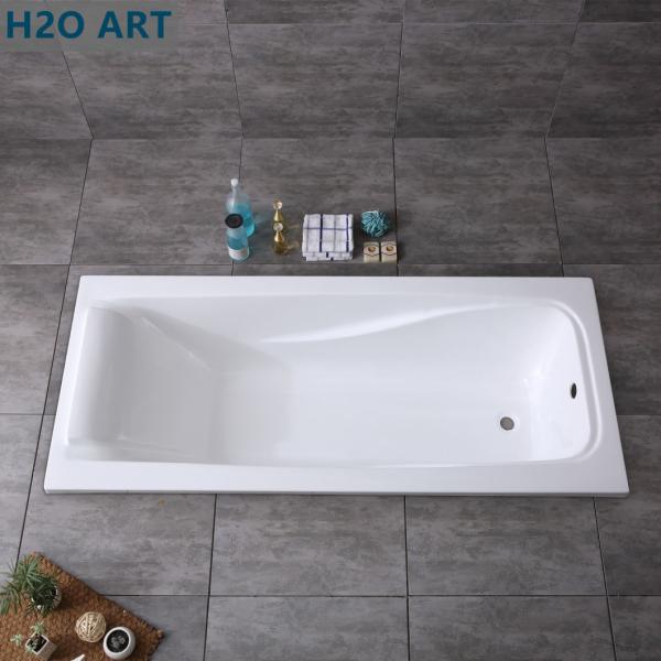 End Drain Acrylic Bathtub with Simple Function 1700mm  Hand Control