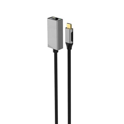 Adaptateur Gigabit USB-C vers Ethernet pour téléphone et ordinateur portable, plastique ABS, couleur blanche