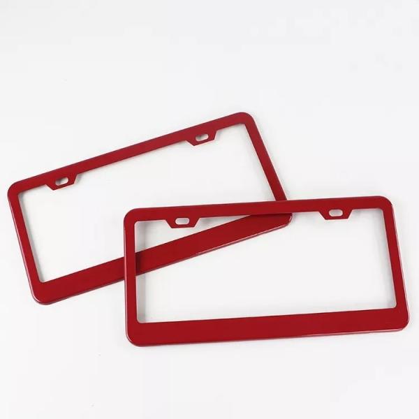 Custom 3D Printing Parts Bling Metal Embossed Pink Crystal Rhinestone Car Number Holder Us License Plate Cover Frame