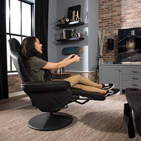 White Racing Style PU Leather Ergonomic Seat Swivel Gaming Sofa for Office