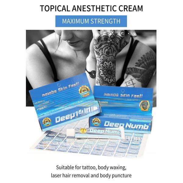 Tattoo Deep Numb Tattoo Numbing Cream Lip Eyeliner Eyebrows Tattoo Piercing Miro-Blading Semi-Permanent Makeup Anesthetic Cream