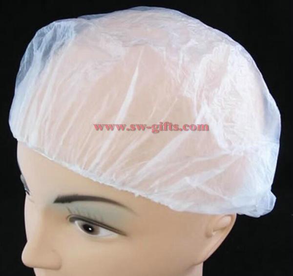 Disposable Hat Hotel One-Off Elastic Shower Bathing Cap Clear Hair Salon Waterproof Show Hats Bathroom Accessories