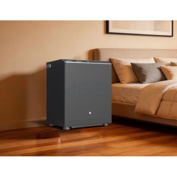 Solid Steel Smart Safe Box Motion-Activated Drawer Biometric Lock Dual Alarm