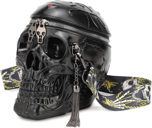 SKULL PURSES HANDBAGS FOR WOMEN SHOULDER BAG,SKULL CROSSBODY PURSE GOTHIC BAG PURSES HOLIDAY PARTY GIFT