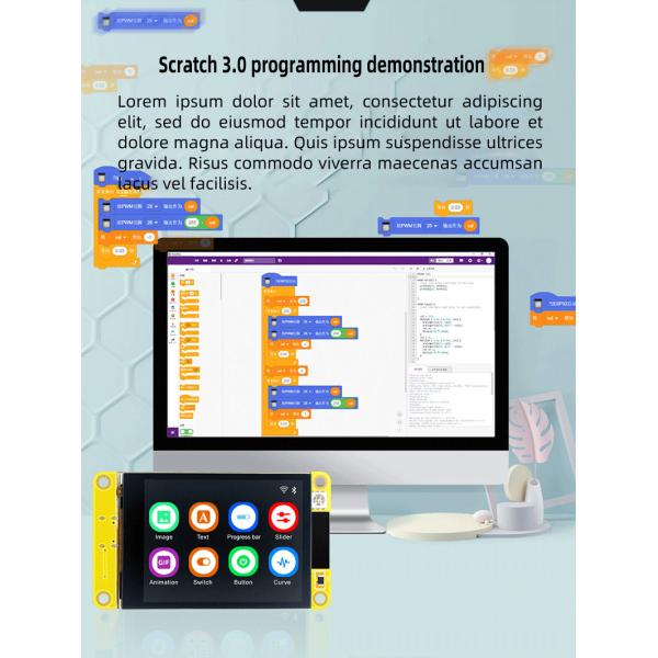 3.3V ESP32 Дисплейный модуль с резистивным сенсорным питанием SKUESP32-2432S024R