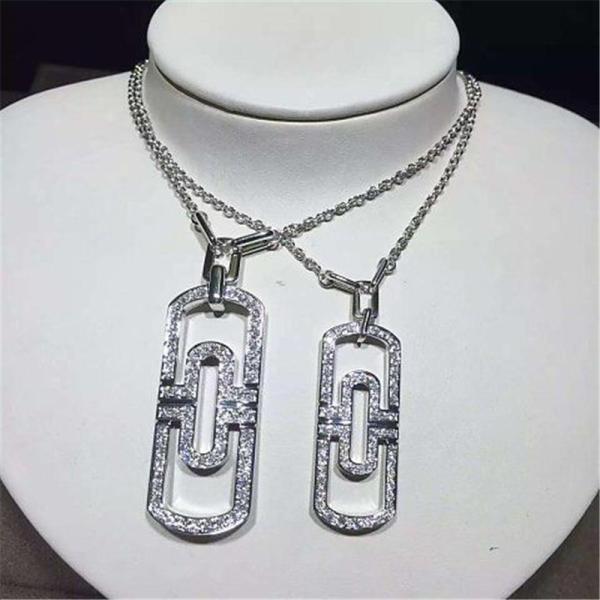 BLuxury jewelry factory high-qualit Parentesi necklace, 18K gold material, decorated with full diamond. Length 50-70 cm.