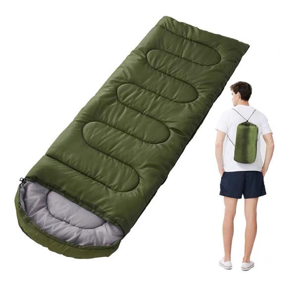 Warm Weather Sleeping Bag Comfortable Rectangle Sleeping Bag With Hood