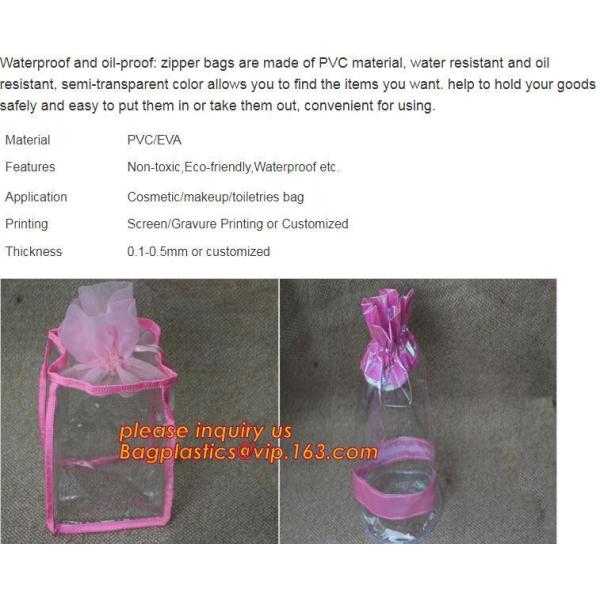 vinyl drawstring organza gift bags, PVC Drawstring cosmetic clear vinyl bags, Drawstring Bag For Gift Packaging, eva, tp