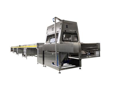 Automatic Biscuit Coating Wafer Snack Food Chocolate Enrobing Machine With Cooling Tunnel