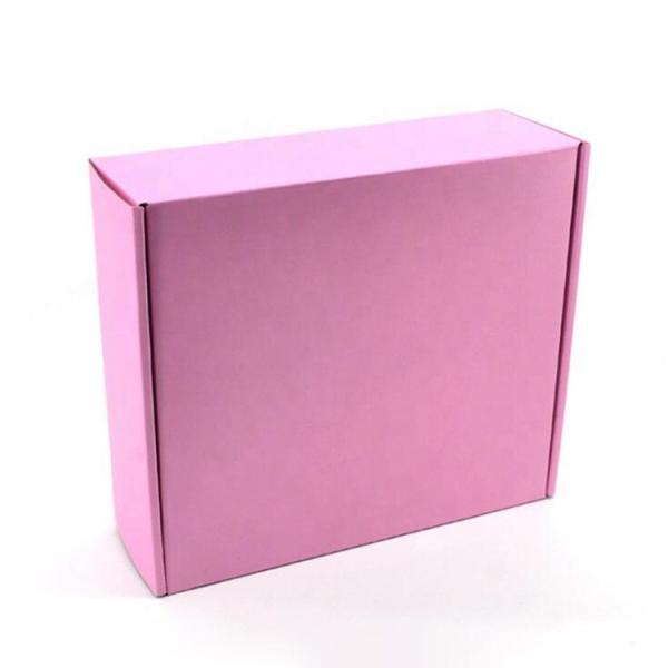 Cor cor-de-rosa material do cartão feito sob encomenda movente ondulado original do logotipo das caixas