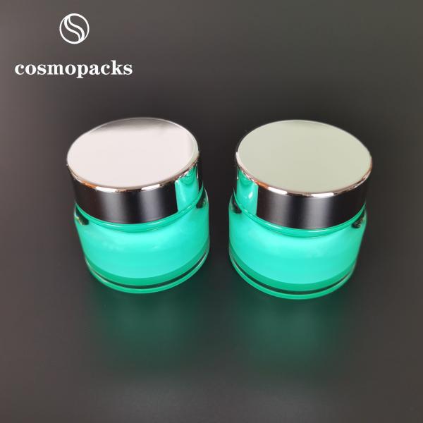 Claro - selagem de creme cosmética dos frascos 30g da máscara facial redonda verde boa