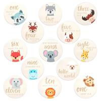 Des cartes de la plus haute importance mensuelle - Les disques en bois parfaits pour les animaux adorables Des cartes de la plus haute importance de votre nouveau-né