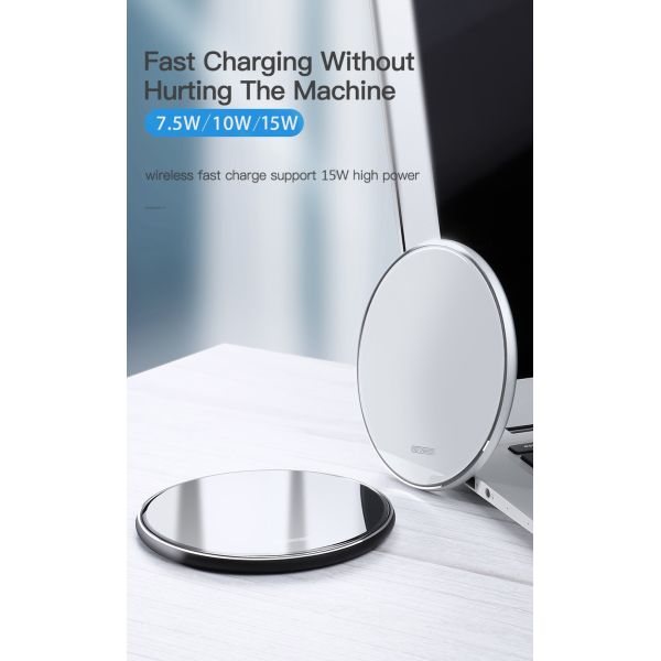 15W 10W Fast Charging Pad Wireless Mobile Phone Smart Fast Charger With Type C Micro Cable