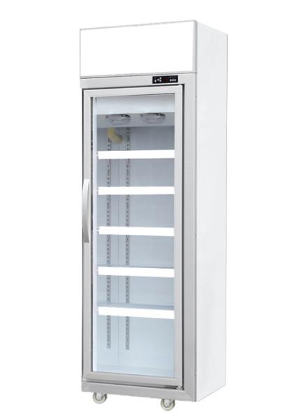 5 Layers 450L Single Door Commercial Supermarket Display Freezer Plastic Coated Steel