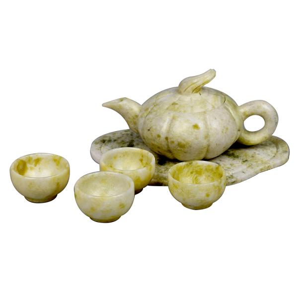 2024 Xiuyu Jade Teapot A Set of Natural Jade for Business Gift Polished Technique