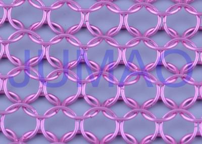 Pink / Purple Office Metal Ring Curtain Spec 1.0 Mm * 8 Mm Fireplace Screens