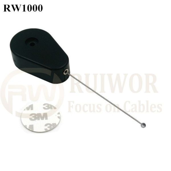 RW1000 Drop-Shaped Retractable Security Tether With Connectors For Several Product Positioning Display