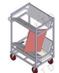 Aluminum Tube Industrial Trolley Water Wheel Economical Vertical Trolleybus