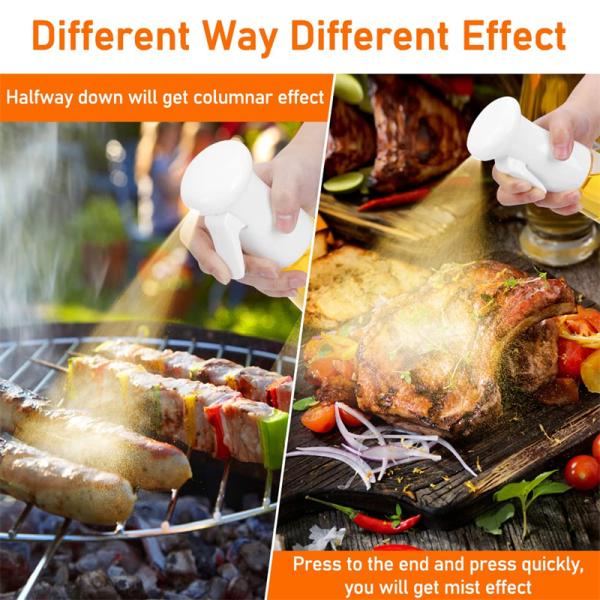 Portable BBQ Kitchen Calcium Sodium Glass Olive Oil Sprayer Atomized Spray Oil Bottle