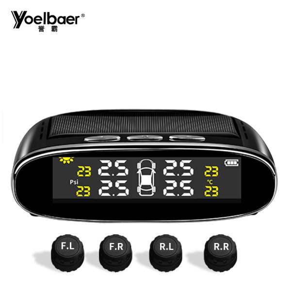Intelligent Solar TPMS Car Tire Pressure Alarm Monitor System TPMS