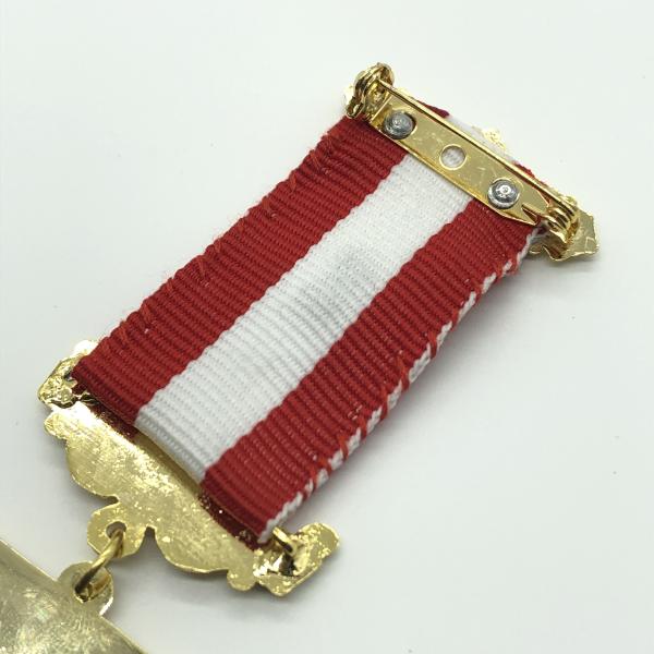 Association Enamel Miraculous Medal , Custom Catholic Religious Medals With Ribbon