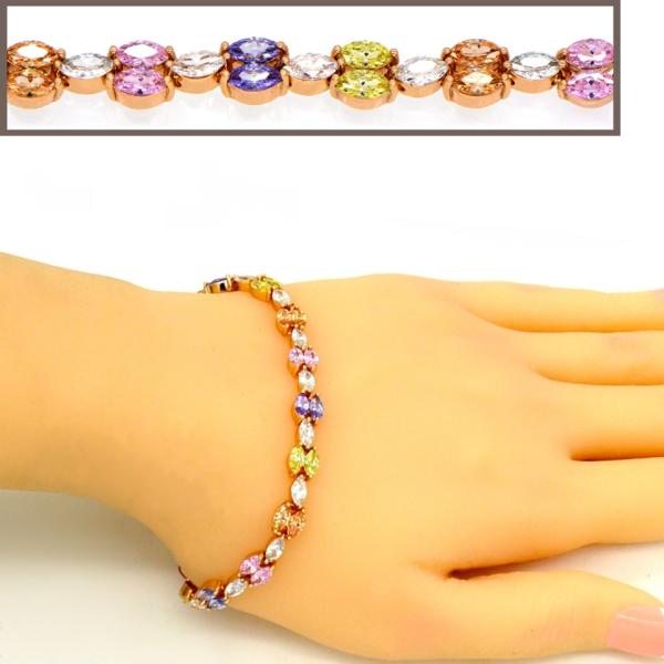 Classic 18K Gold Plated Cubic zirconia Bracelet & bangles factory wholesale high quality